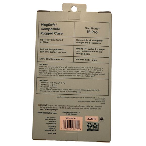 Protect Onn Fits Iphone 15 Pro MagSafe Compatible Rugged Case‎ - Picture 2 of 2